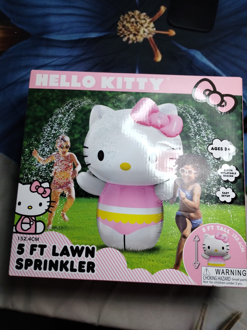 Hello Kitty Pink and White Inflatable Lawn Sprinkler